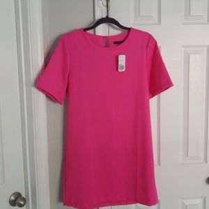 Hot pink shift dress